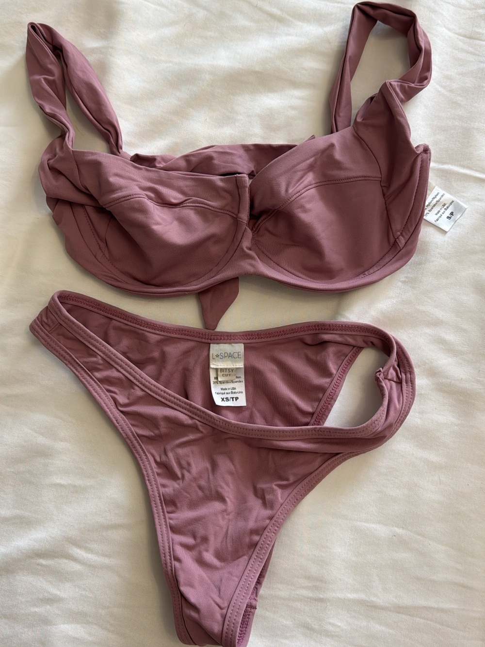 l*space Mauve Pink Underwire Bikini Set